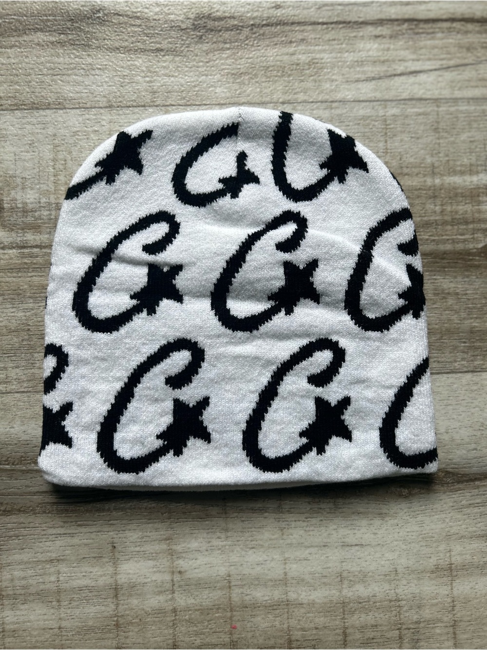 Black & White Star C Beanie Hat